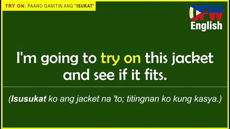 Subukan in English: Definition of the Tagalog verb subukan.